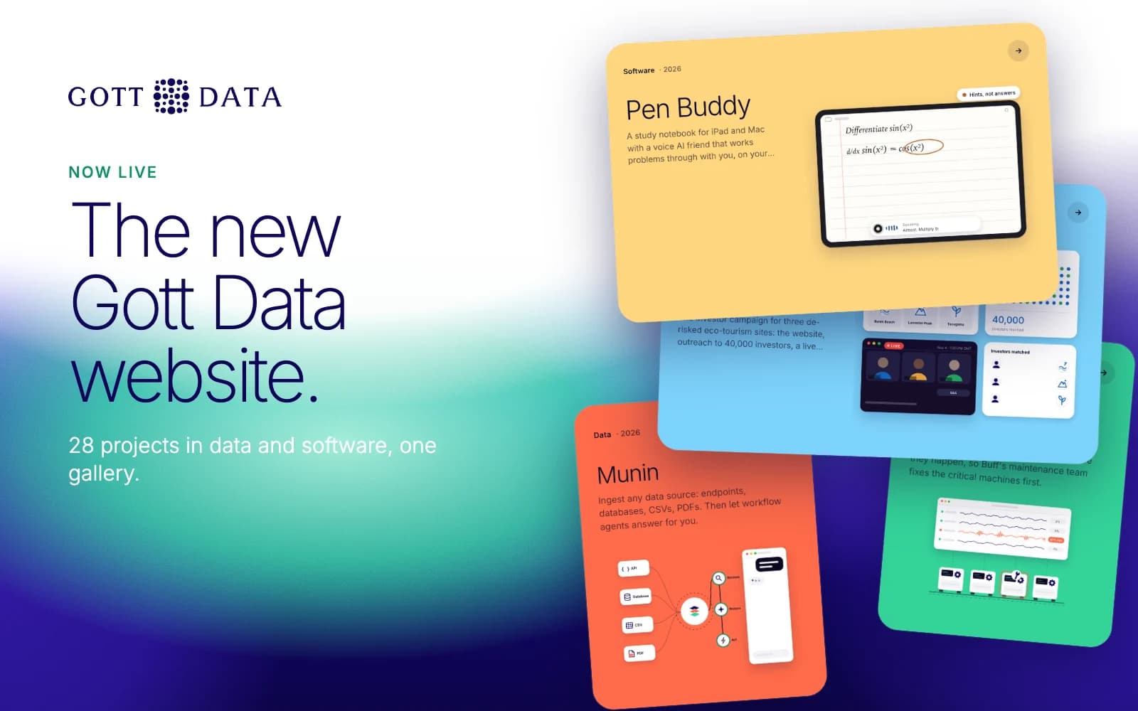 We just launched the new Gott Data website