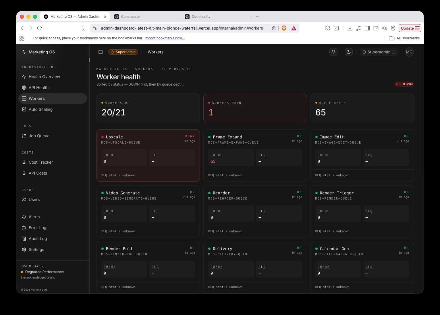 MOS Admin Console, image 1